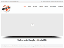 Tablet Screenshot of haugheymetals.com